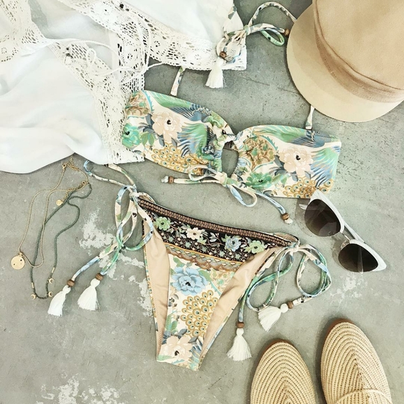 Spell Other - NWT Spell& the gypsy cloud dancer bikini porcelain